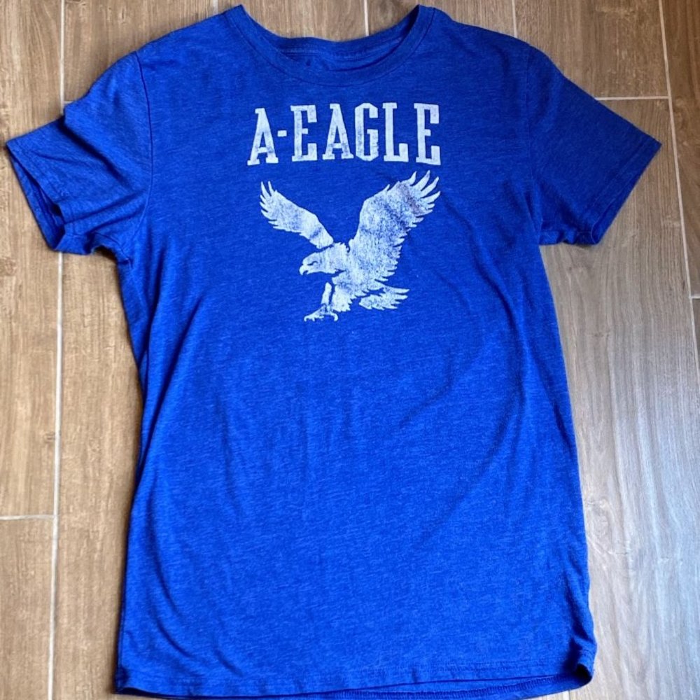 American Eagle XS Blue Short Sleeve Fitted Shirt